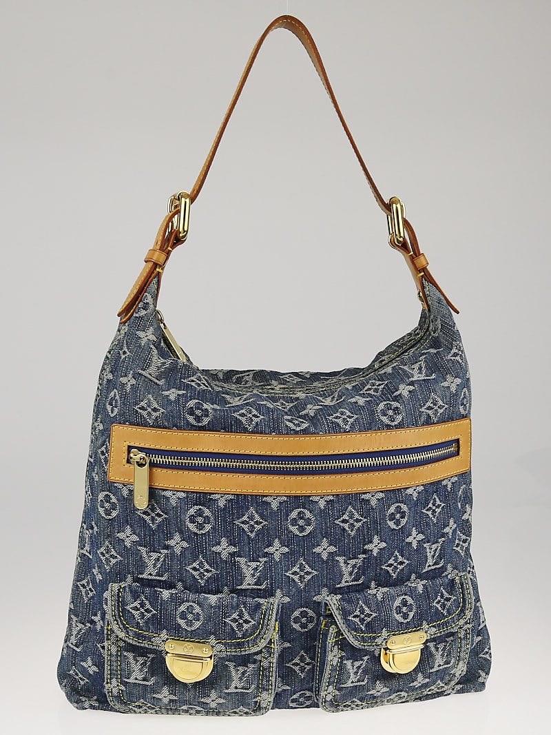 Louis Vuitton Blue Denim Monogram Denim Baggy GM Bag - Yoogi's Closet