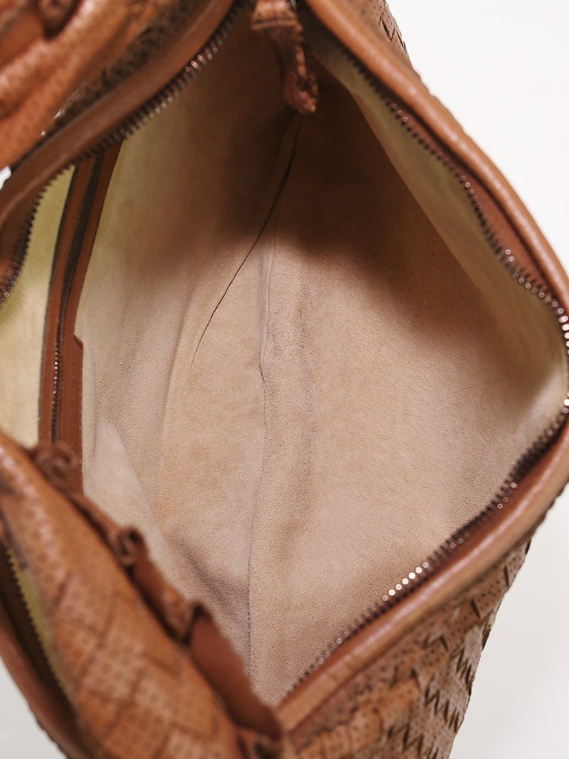 Bottega Veneta Noce Intrecciato Woven Nappa Leather Medium Veneta Hobo Bag  - Yoogi's Closet