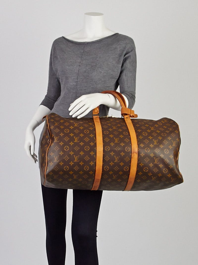 Louis Vuitton Monogram Canvas Macassar Keepall Bandouliere 55 Bag - Yoogi's  Closet