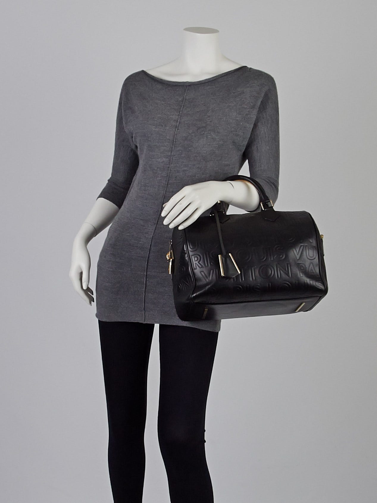 Louis Vuitton, Bags, Sale Authentic Vintage Louis Vuitton Embossed Speedy  Cube 3 Runway Black