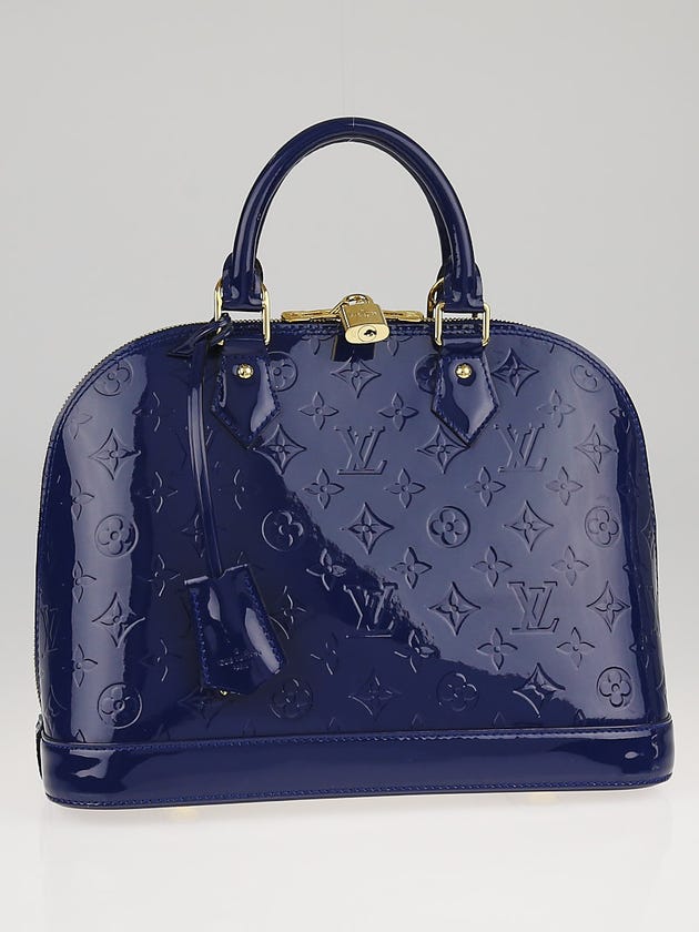 Louis Vuitton Grand Bleu Monogram Vernis Alma PM Bag