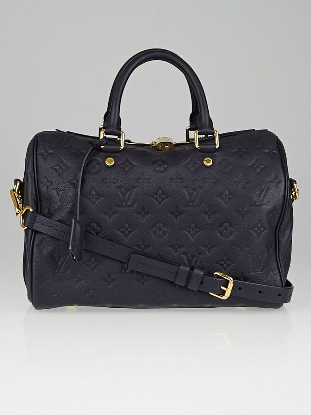 Louis Vuitton Blue Infini Monogram Empreinte Leather Speedy Bandouliere 30 Bag 