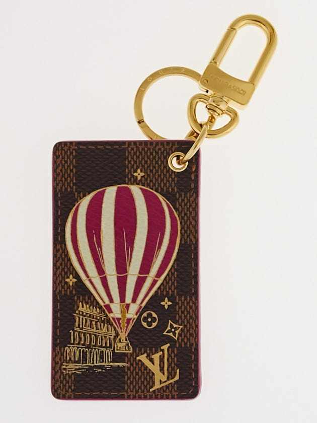 Louis Vuitton Limited Edition Damier Canvas Illustre Air Balloon Key Holder and Bag Charm