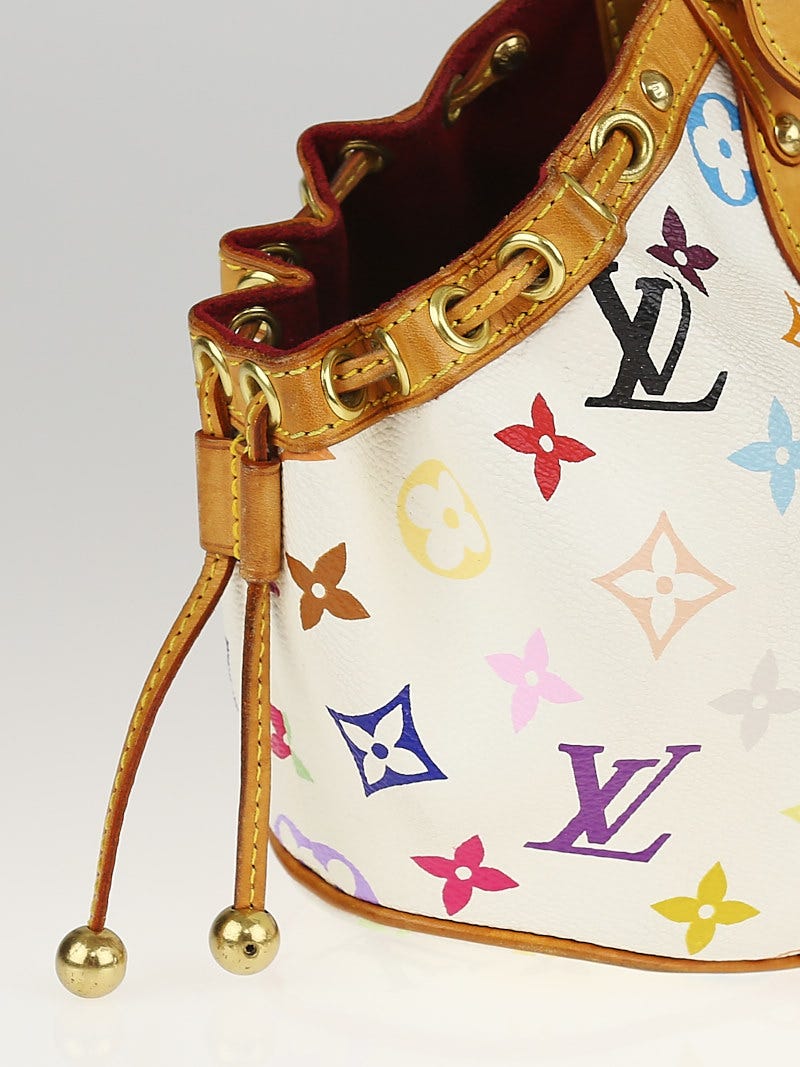 Louis Vuitton White Monogram Multicolore Theda GM Bag | Yoogi's Closet