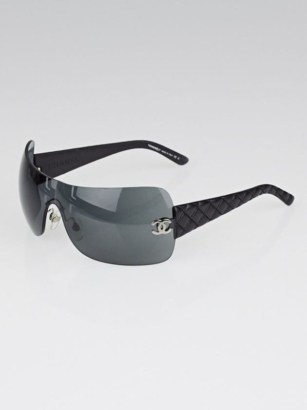 Chanel Black Gradient Tint Quilted Leather Sunglasses - 4157