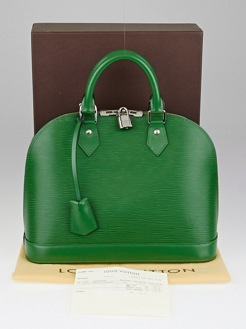 LOUIS VUITTON Bag Classic Alma PM Menthe Green Epi Leather at