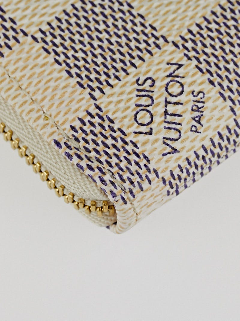 Louis Vuitton Damier Azur Canvas Pochette Cles Key and Change Holder -  Yoogi's Closet