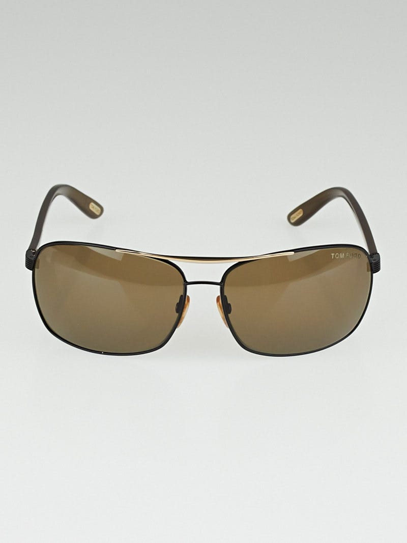 Tom Ford Bronze Metal Frame John Aviator Sunglasses - TF34