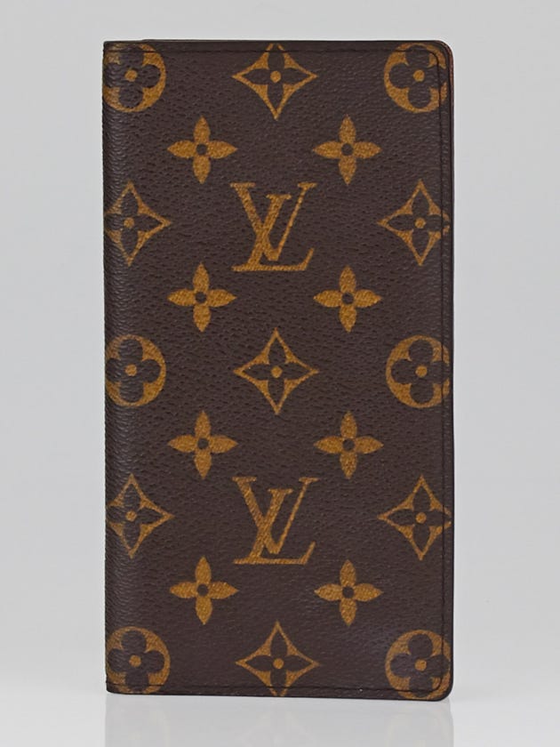 Louis Vuitton Monogram Canvas European Checkbook and Card Holder Wallet