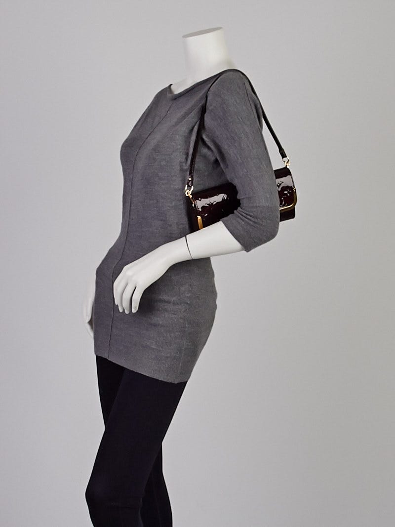 Louis Vuitton Black Vernis 12mm Adjustable Shoulder Strap - Yoogi's Closet