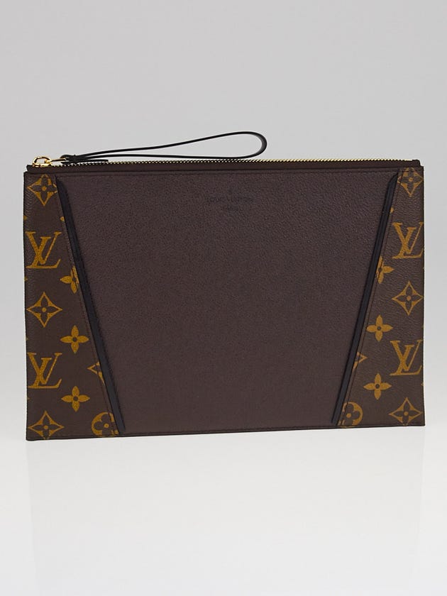 Louis Vuitton Chocolate Monogram Canvas W Pochette Bag 