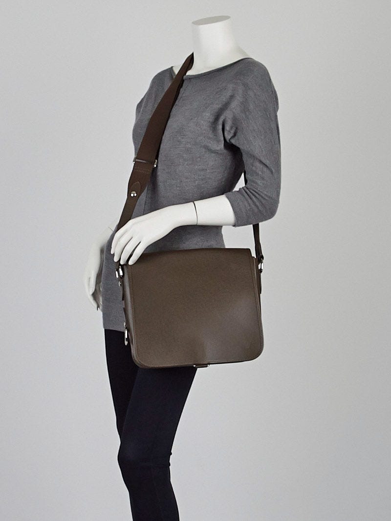 Brown Louis Vuitton Taiga Andrei Crossbody Bag