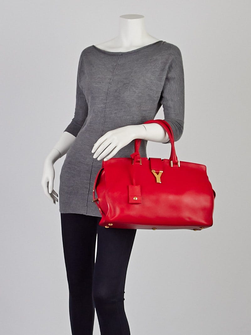 YVES SAINT LAURENT CABAS CHYC SUEDE LEATHER FLAP BAG - My Luxury