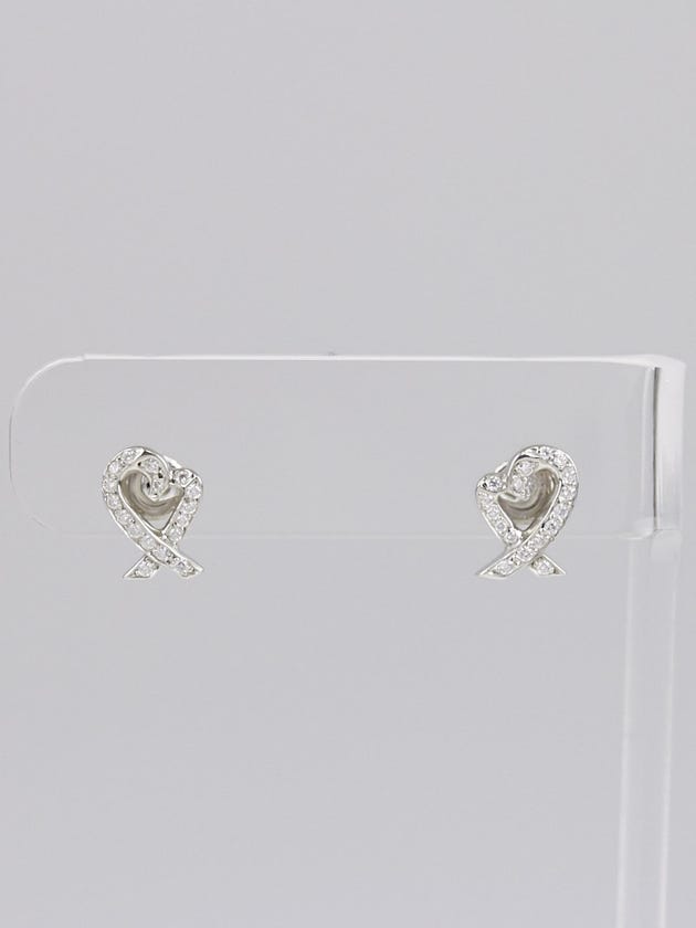 Tiffany & Co. Platinum and Diamond Paloma Picasso Loving Heart Stud Earrings