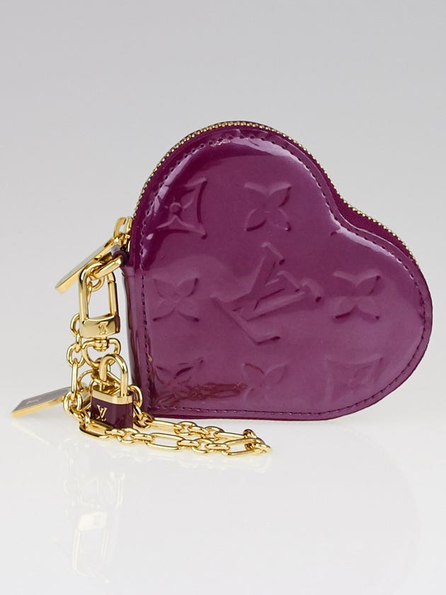 Louis Vuitton Violette Monogram Vernis Heart Coin Purse
