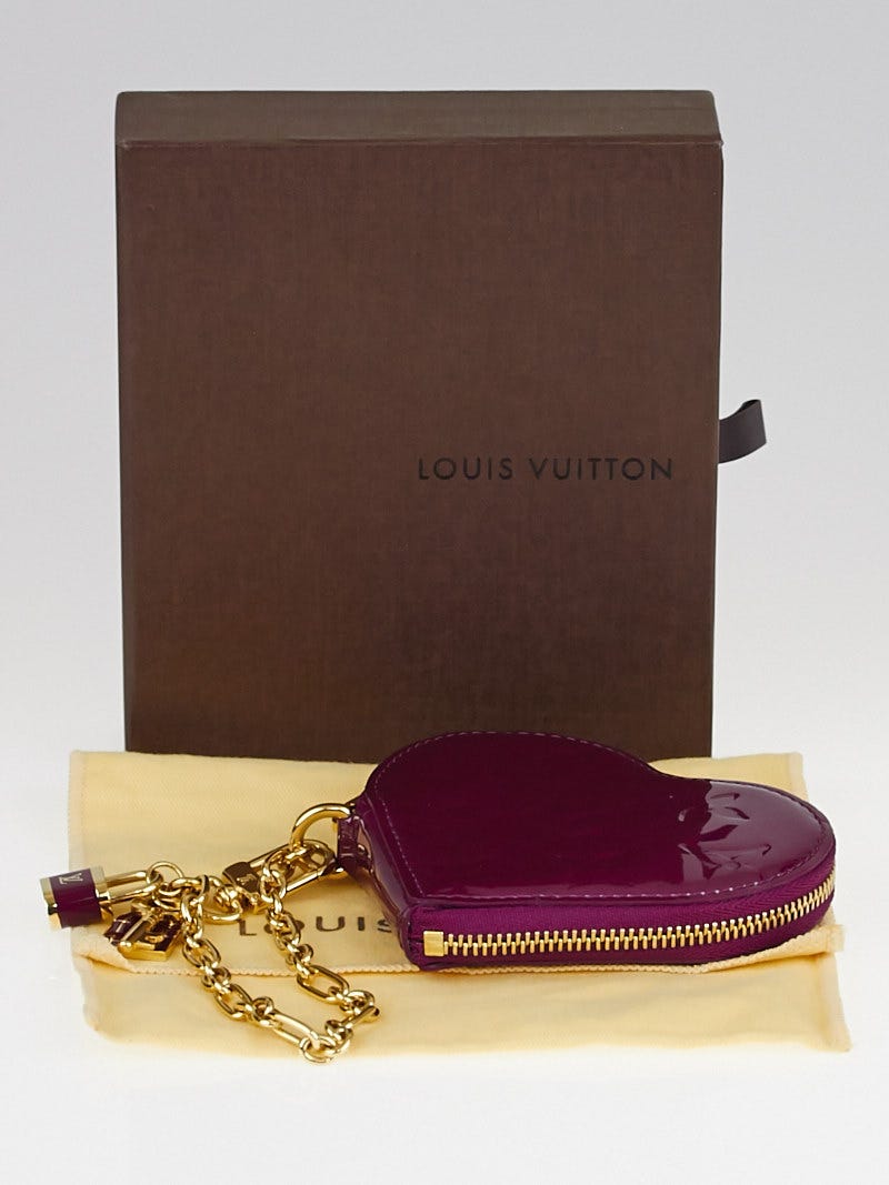 Louis Vuitton Violette Monogram Vernis Heart Coin Purse | Yoogi's