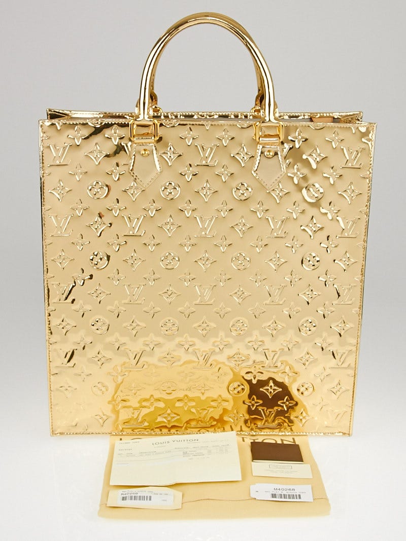 Louis Vuitton Gold Limited Edition Miroir Monogram Sac Plat Tote