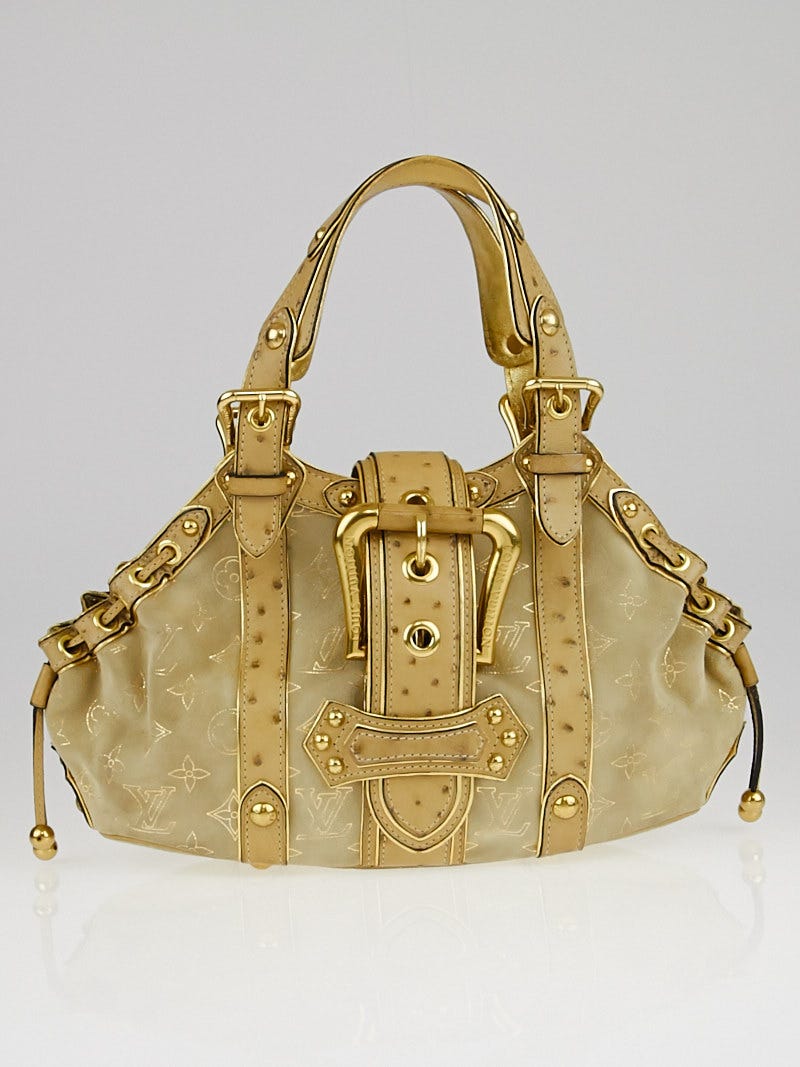 Louis Vuitton Limited Edition Ostrich and Suede Theda GM at