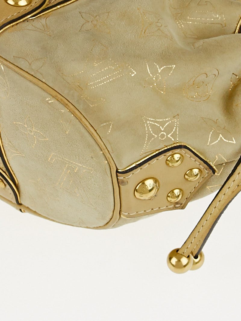 Louis Vuitton Gold Monogram Ostrich Suede Theda GM : r