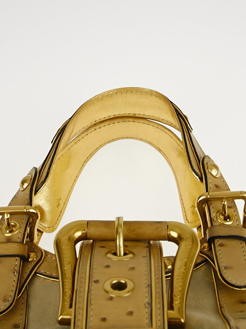 Sold at Auction: Louis Vuitton Limited Edition Gold Ostrich and