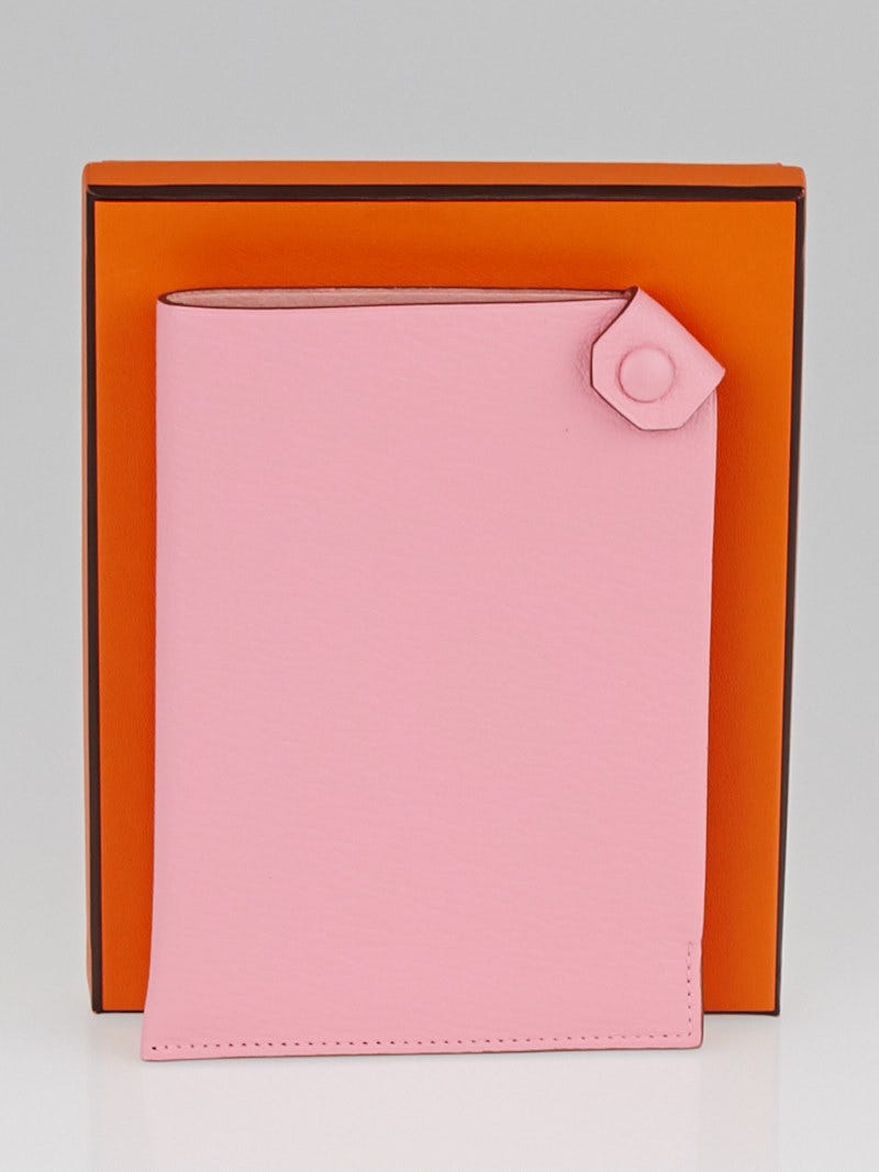 Hermes Pink Confetti Chevre Leather Tarmac PM Passport Holder