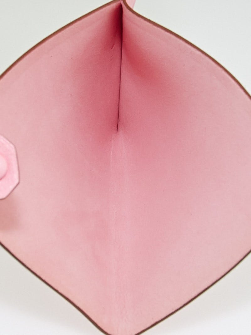 Hermes Pink Confetti Chevre Leather Tarmac PM Passport Holder