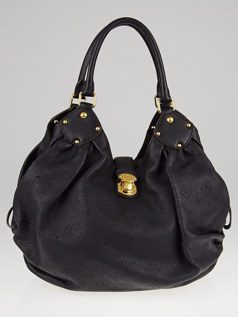 Louis Vuitton Black Monogram Mahina Leather Carmel Bag - Yoogi's