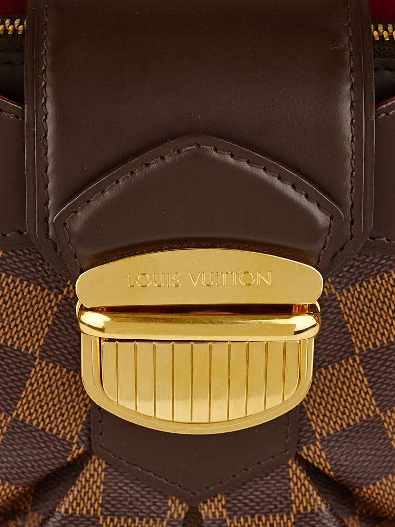 Louis Vuitton Damier Ebene Sistina PM Brown Leather Cloth ref