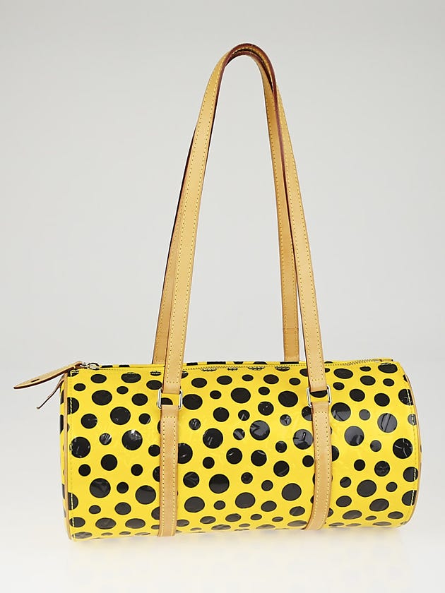 Louis Vuitton Limited Edition Yayoi Kusama Yellow Monogram Vernis Dots Infinity Papillon Bag 