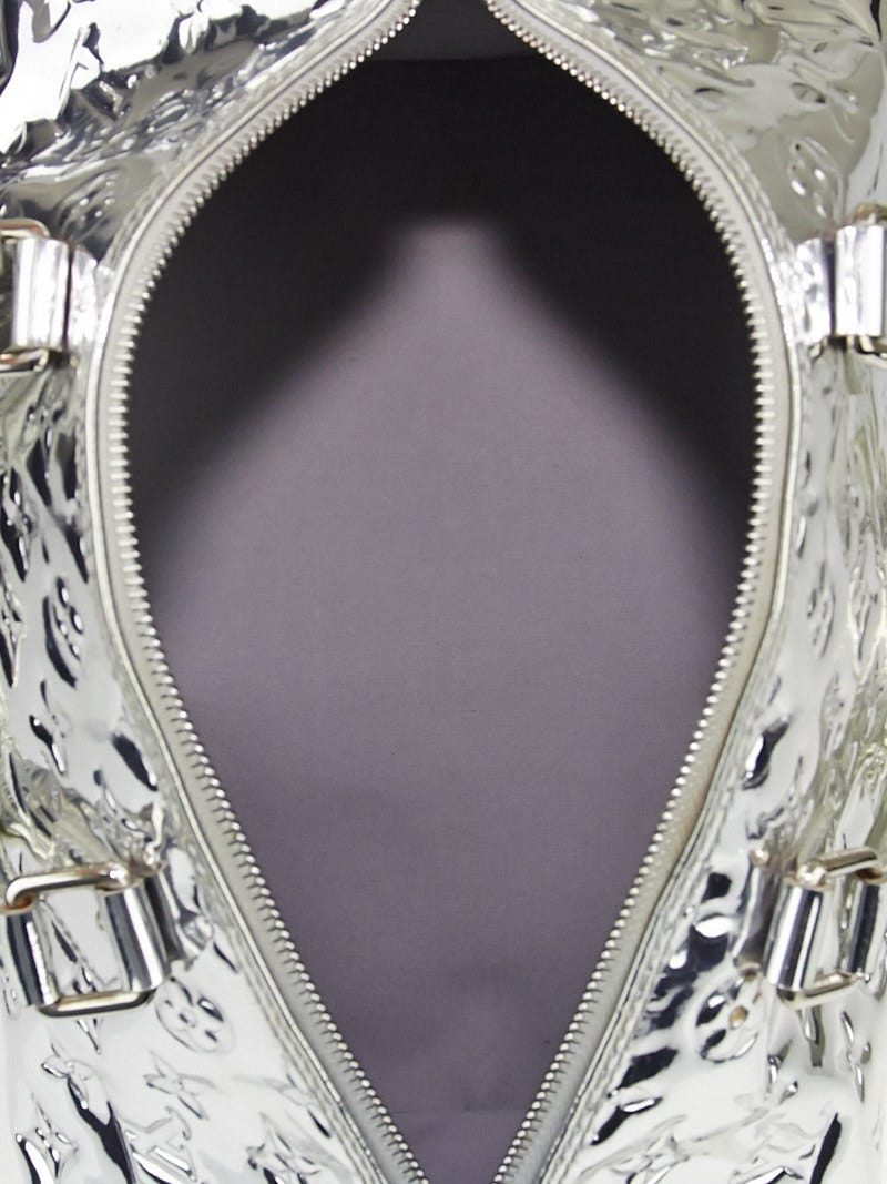 Louis Vuitton Limited Edition Silver Monogram Miroir Speedy 35 Runway at  1stDibs  silver louis vuitton speedy, silver speedy louis vuitton, silver louis  vuitton bag