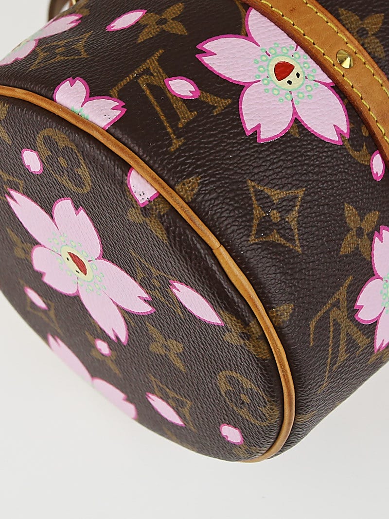 Louis Vuitton - Authenticated Papillon Handbag - Leather Brown Floral for Women, Very Good Condition
