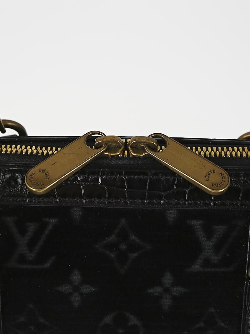 Louis Vuitton Limited Edition Black Monogram Velours Alligator Louis Vuitton Limited Edition Black Monogram Velours Alligator