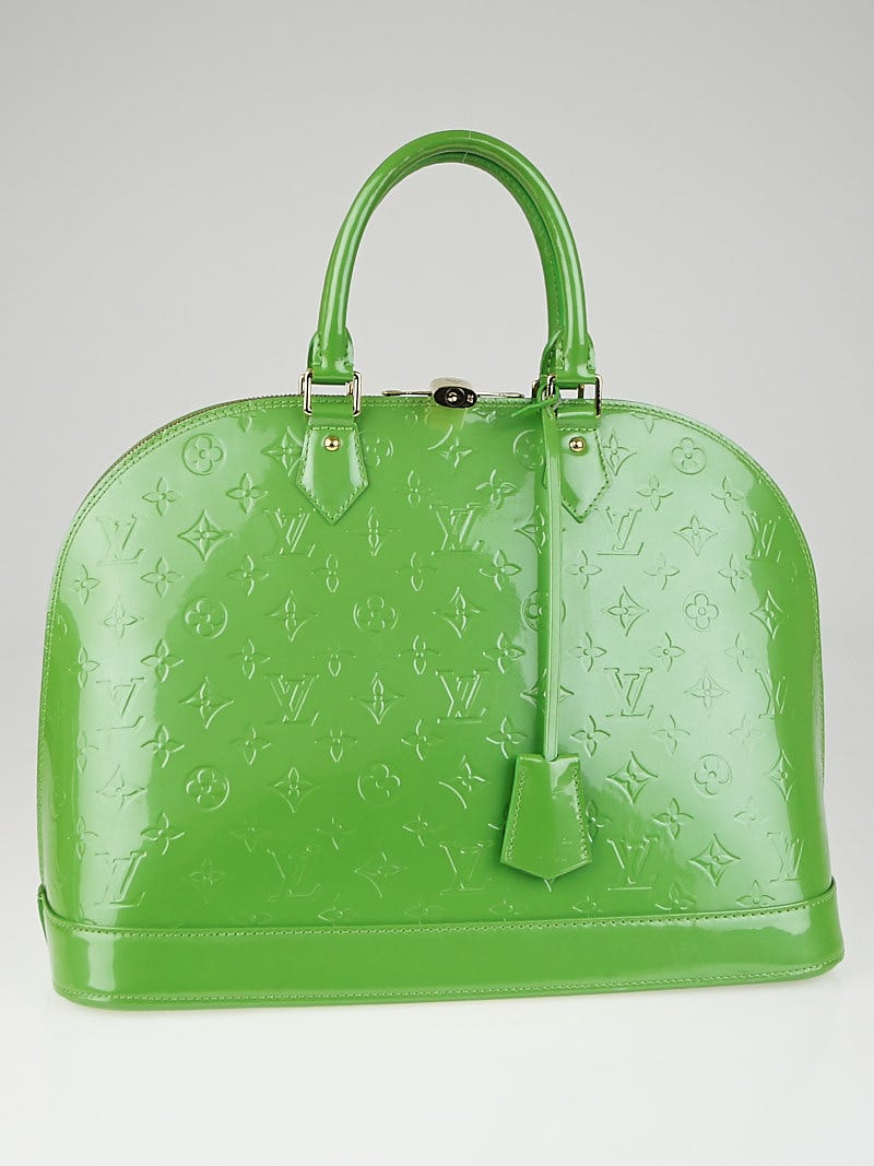 Louis Vuitton Dark Green Monogram Vernis Alma GM Bag Louis Vuitton