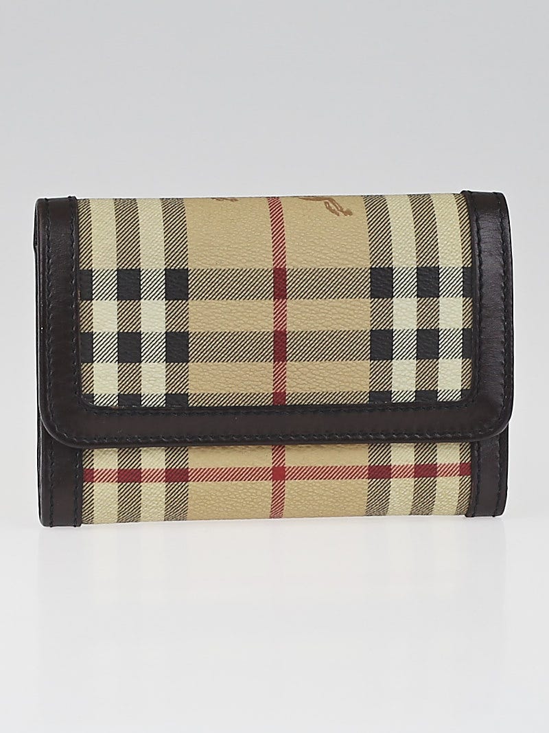 Burberry haymarket outlet wallet