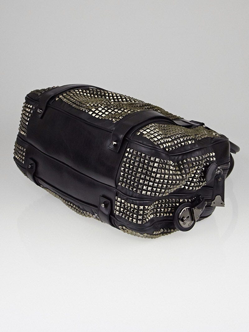 Burberry Prorsum Black Leather Studded Knight Bag | Yoogi's Closet