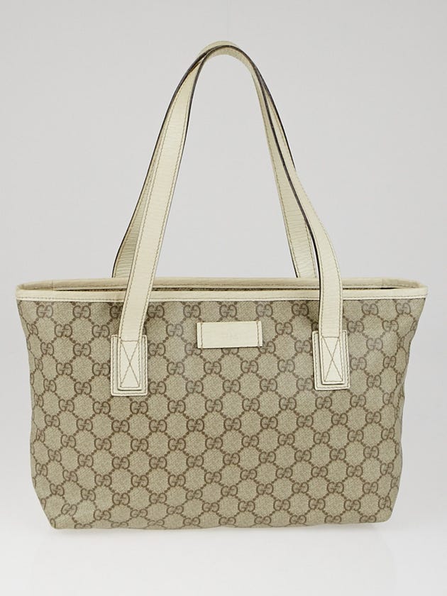 Gucci Beige/Ivory GG Coated Canvas Small Tote Bag