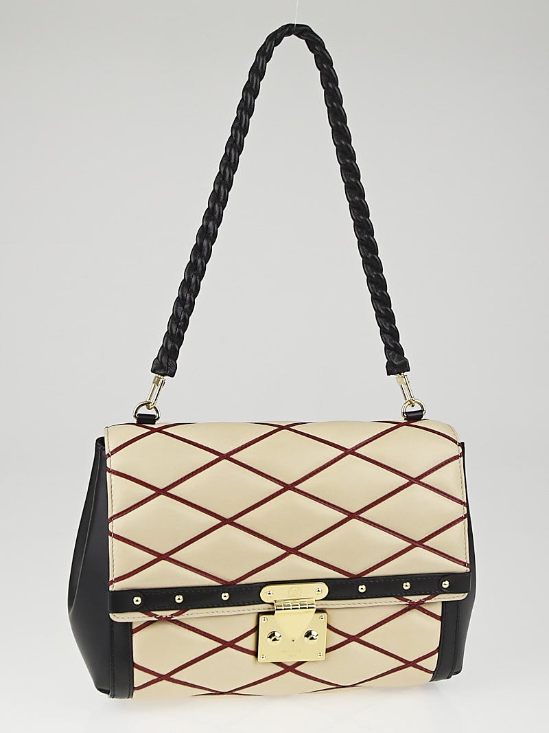 Louis Vuitton Naturel Lambskin Leather Malletage Pochette Flap Bag