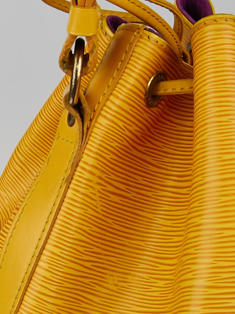 LOUIS VUITTON Epi Petit Noe Shoulder Bag Yellow Pistache M40969 LV Auth  tp041