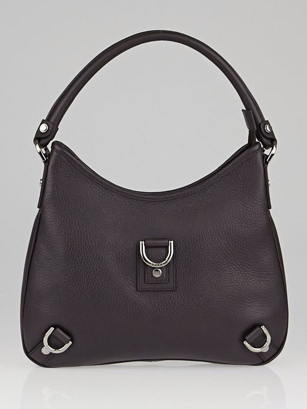 Gucci Brown Pebbled Leather Abbey D Ring Shoulder bag - Yoogi's Closet