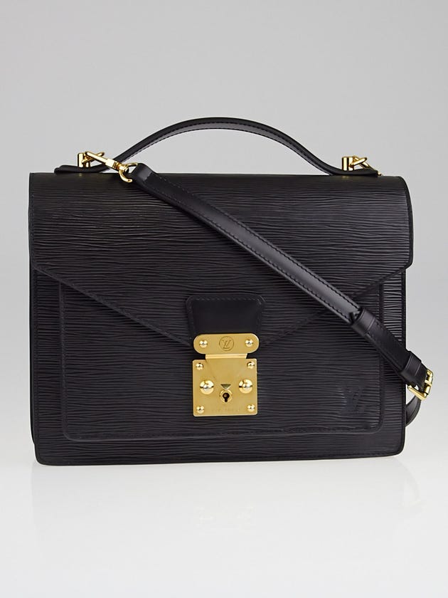 Louis Vuitton Black Epi Leather Monceau 28 Bag