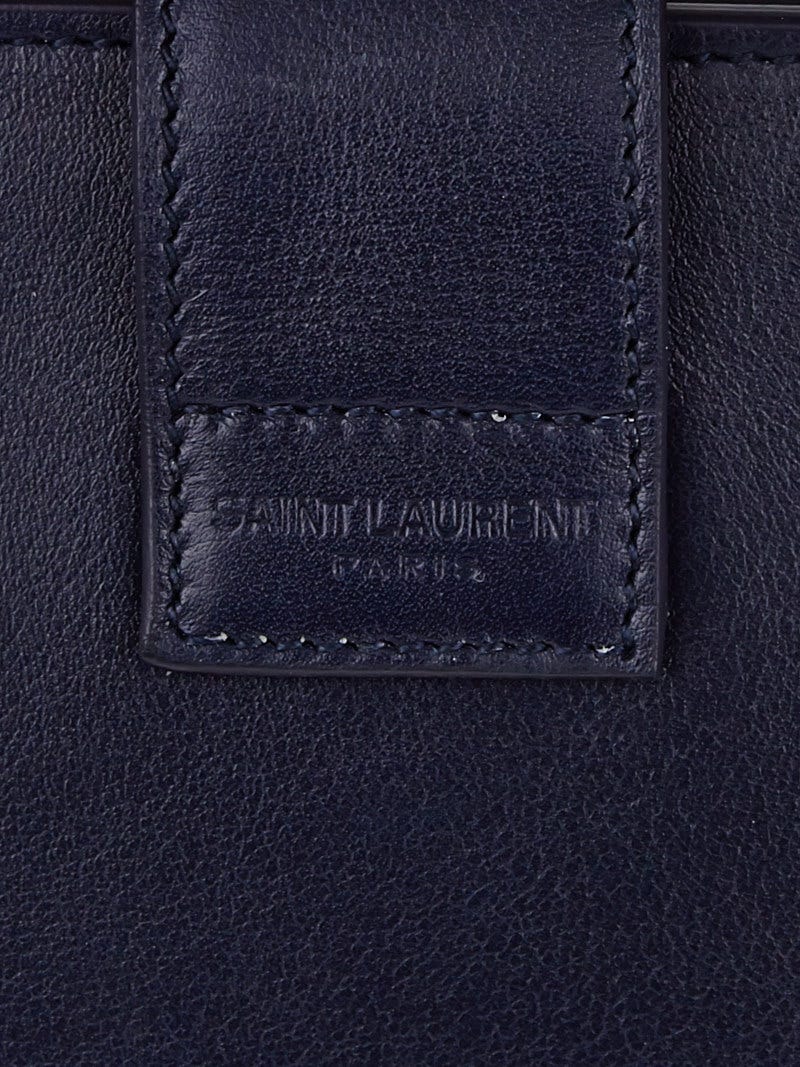 Saint Laurent Cabas Navy blue Leather ref.558932 - Joli Closet