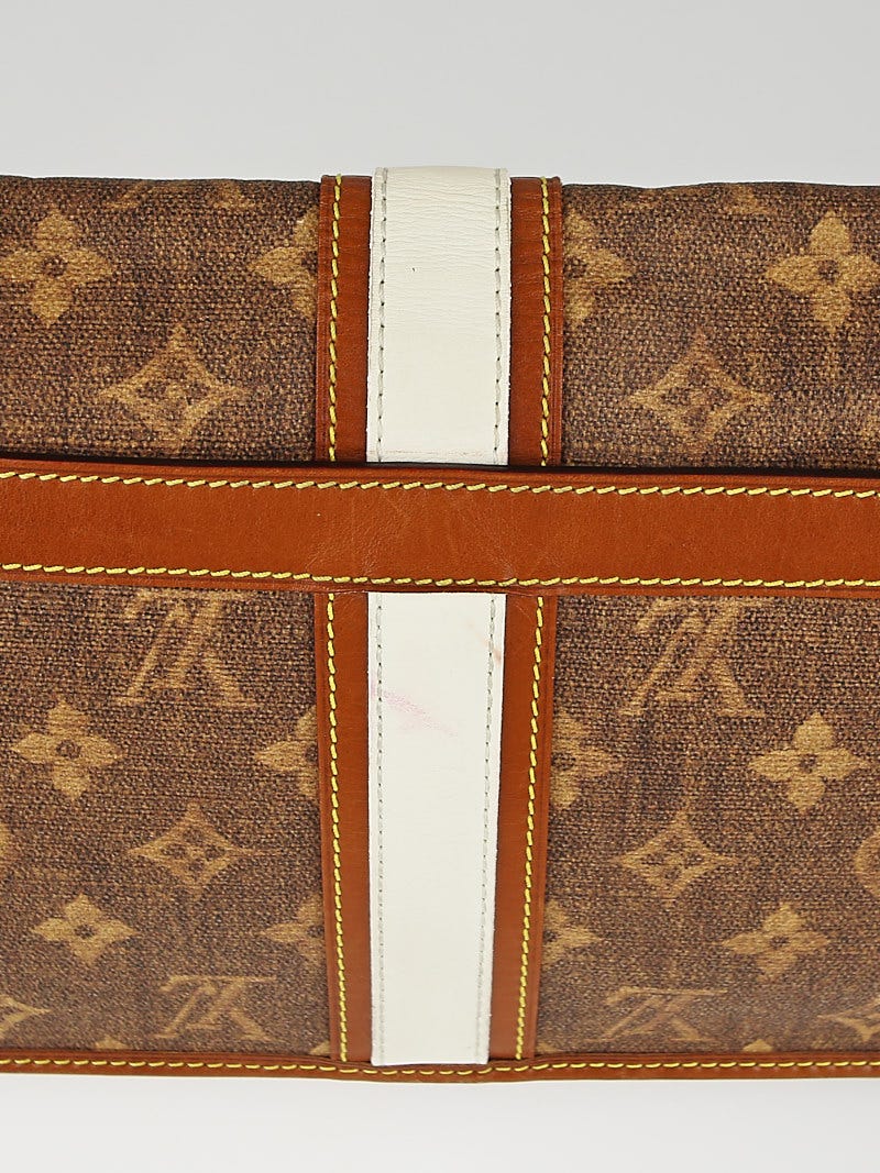 Louis Vuitton Limited Edition Monogram Tisse Porte Rayures Clutch w/ Strap  - Brown Clutches, Handbags - LOU558745