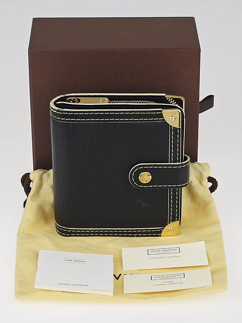 Louis Vuitton Black Suhali Leather Compact Zippy Wallet - Yoogi's