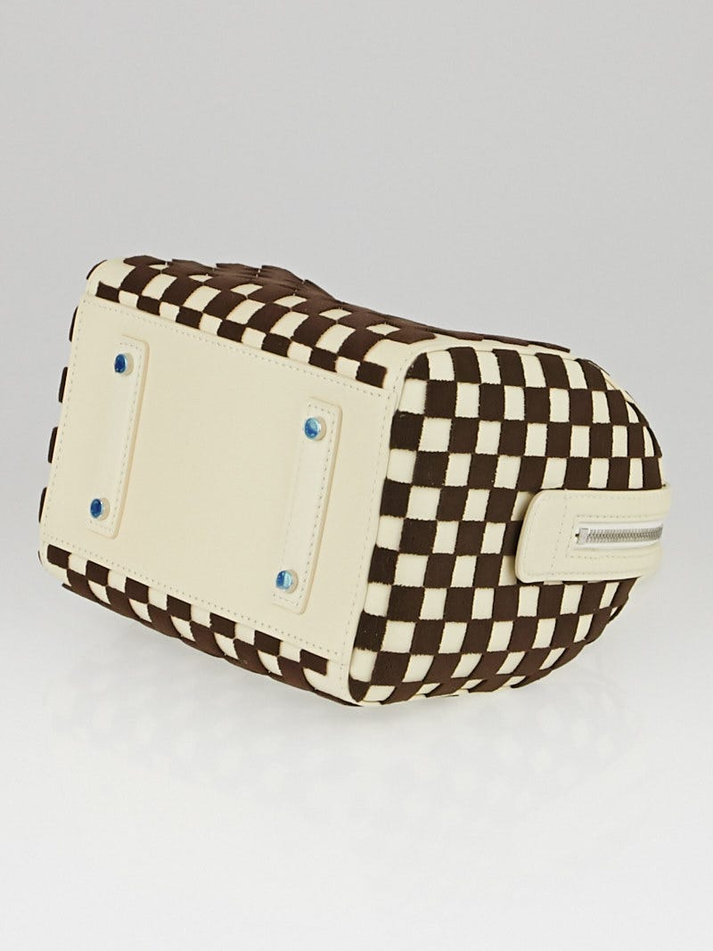 Louis Vuitton Yellow Damier Facette Speedy Cube PM Silver Hardware