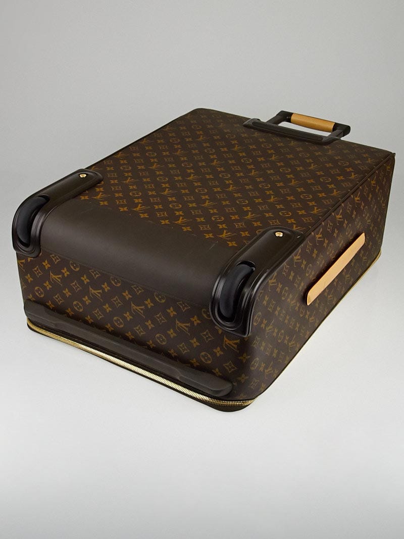 Louis Vuitton Pegase 65 Suitcase Bag + Jacket Cover Sleeve Monogram Luggage