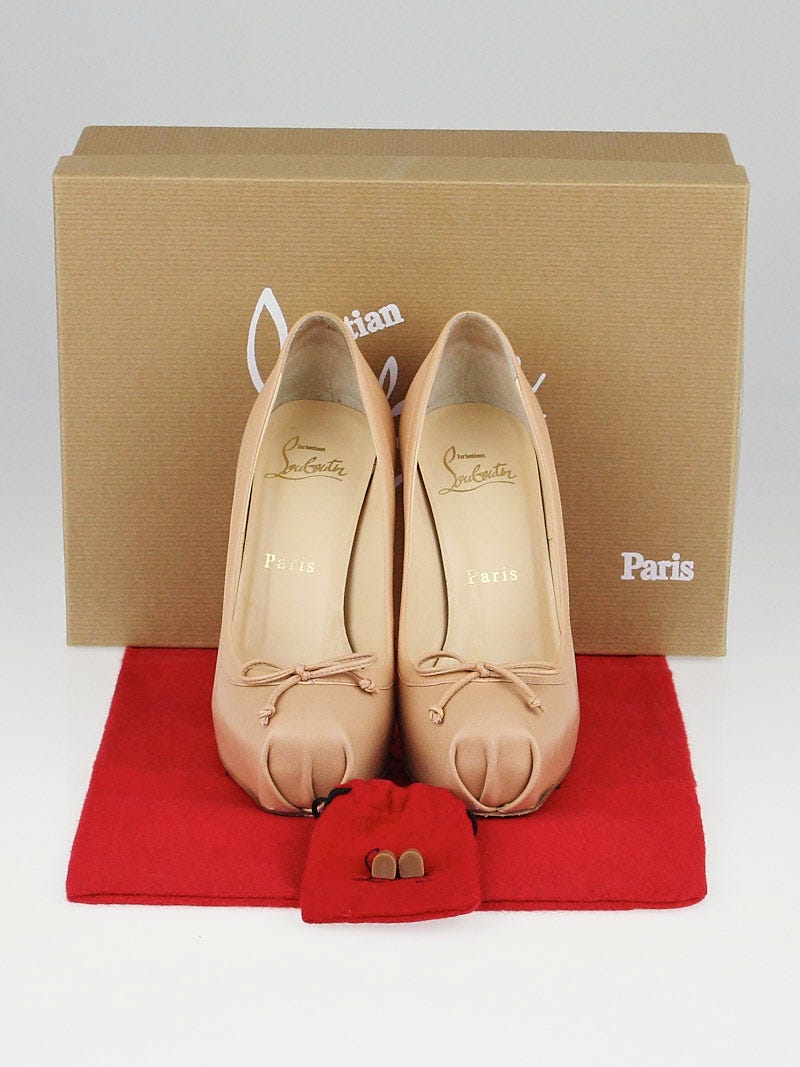 Christian Louboutin Nude Nappa Leather Lolo 69 120 Pumps
