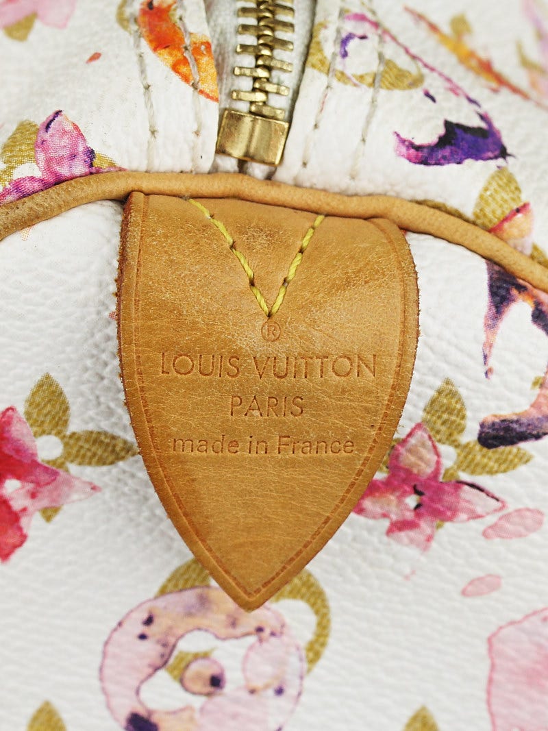  Louis Vuitton, Pre-Loved Richard Prince x Louis Vuitton Limited  Edition Monogram Watercolor Frame Speedy, White : Clothing, Shoes & Jewelry