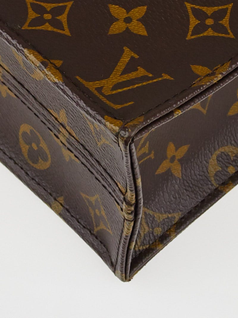 Louis Vuitton Sac Plat BB Bag Monogram Brown/Natural in Coated