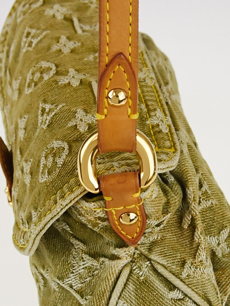 Louis Vuitton Green Denim Monogram Mini Pleaty Bag - Yoogi's Closet