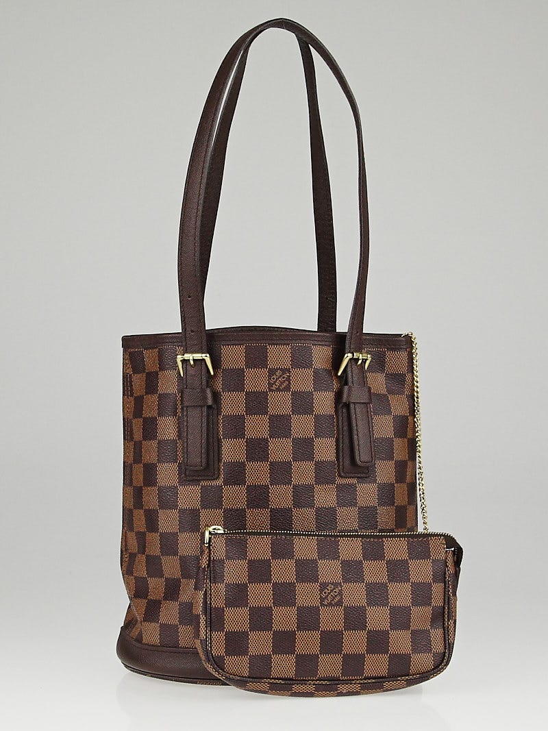 Louis Vuitton Damier Canvas Marais Bucket Bag w/Accessories Pochette -  Yoogi's Closet